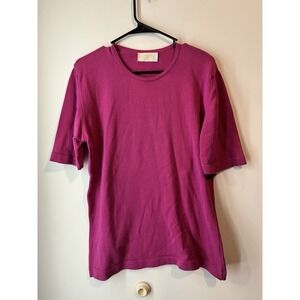 Vintage Pendleton Sophisticates Pink Short Sleeve Shirt 100% Cotton Base‎ Layer